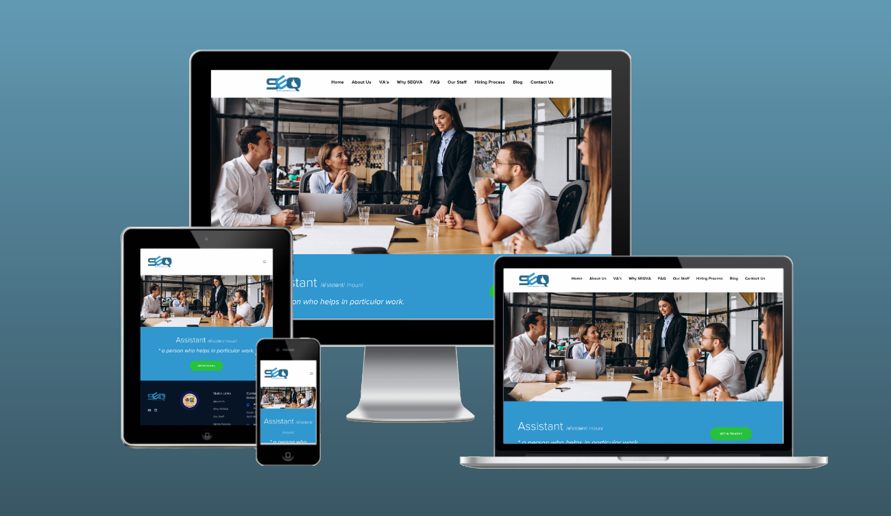 SEQVA logo adn website design project